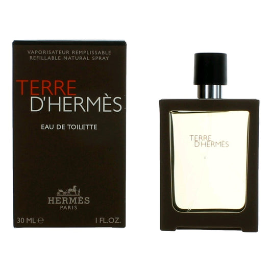 Terre D'Hermes by Hermes, 1 oz EDT Spray Refillable for Men