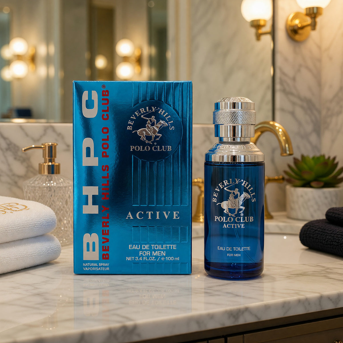 BHPC Active/Sport by Beverly Hills Polo Club, 3.4 oz EDT Spray for Men