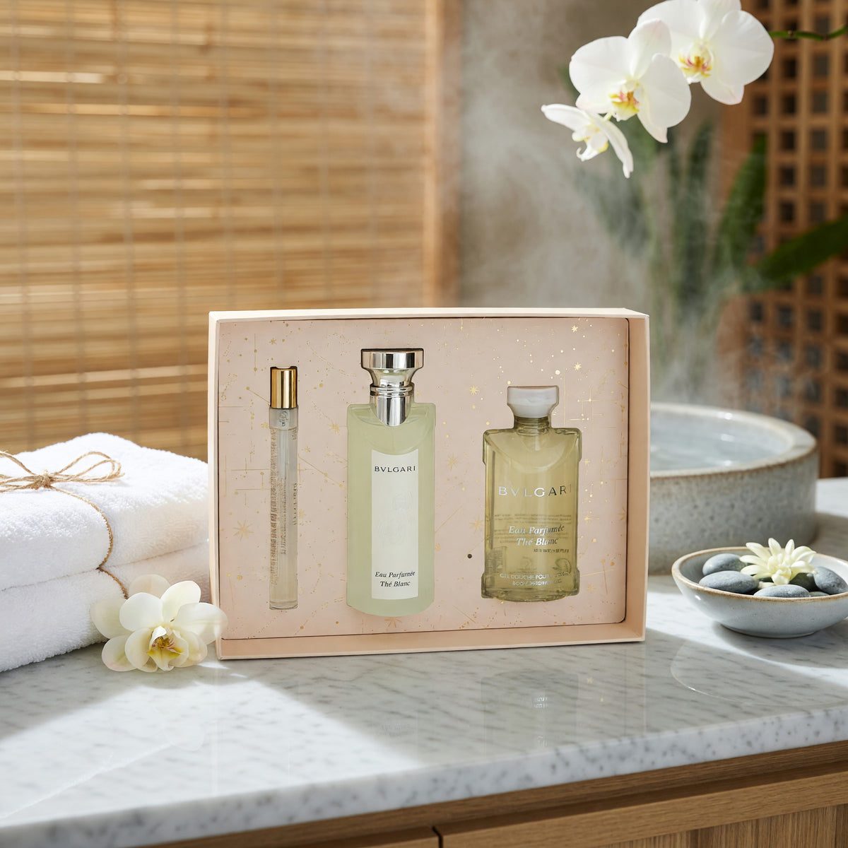 Eau Parfumée Thé Blanc by Bvlgari 3-Piece EDT Gift Set For Unisex