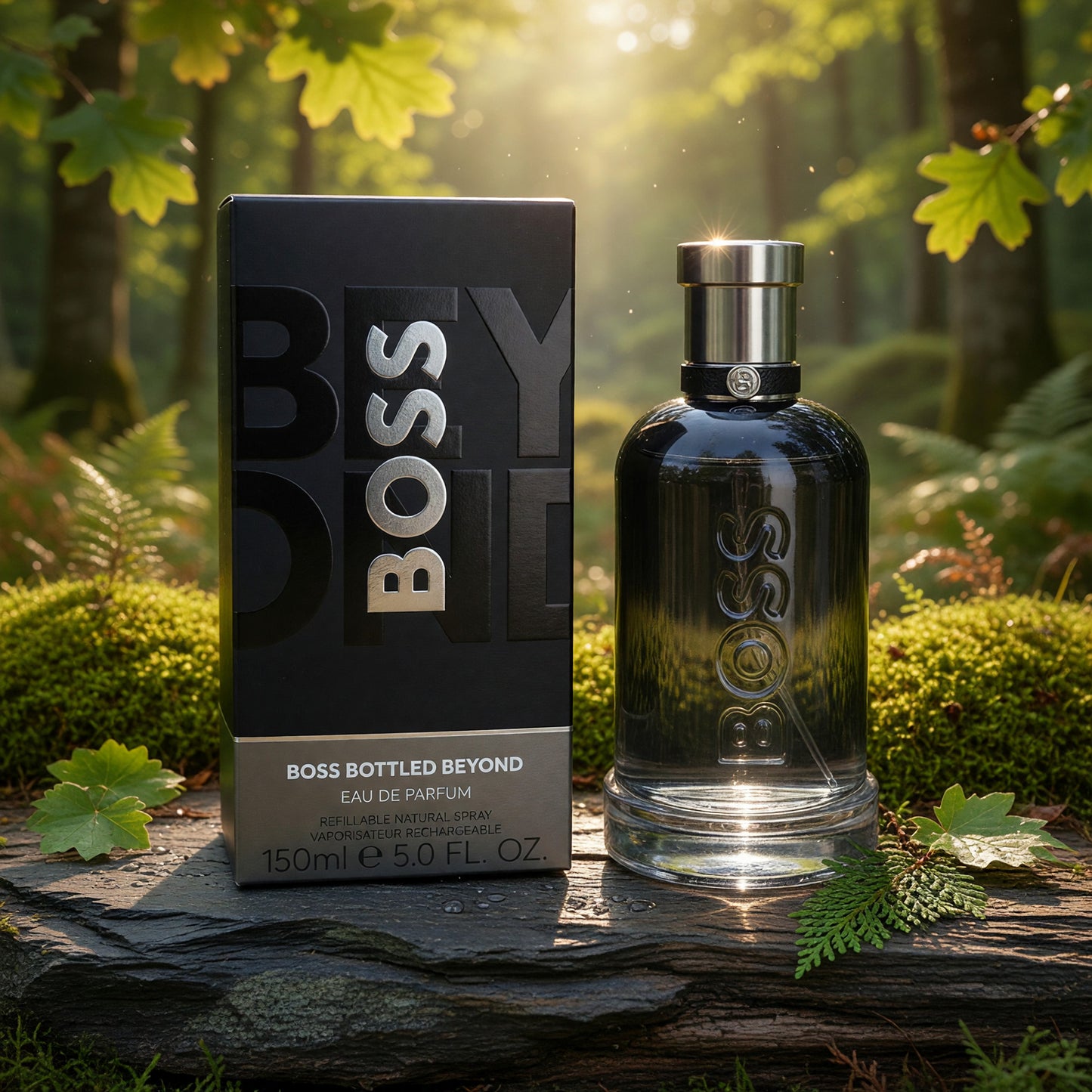 Boss Bottled Beyond by Hugo Boss, 5 oz EDP Spray Refillable for Men
