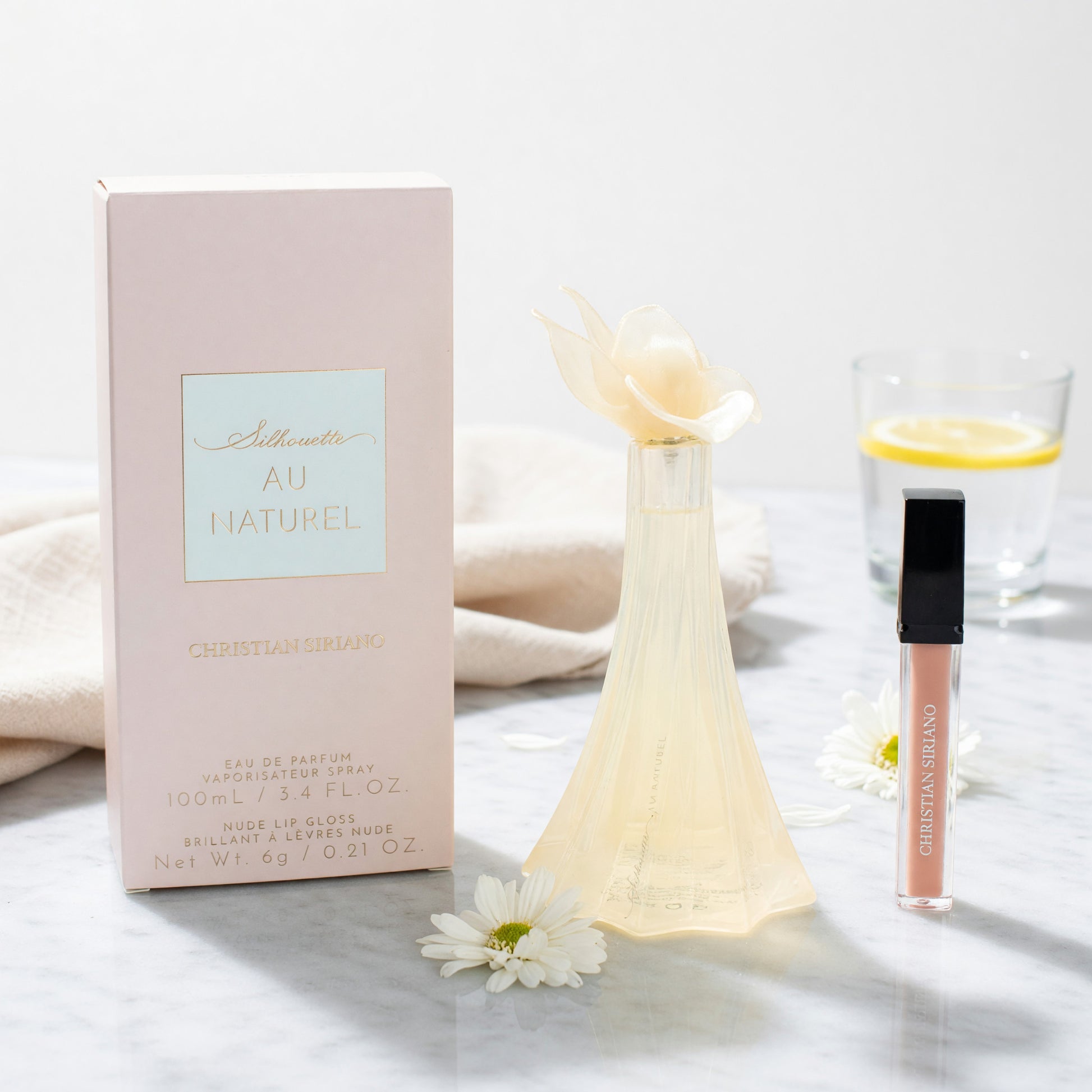 Silhouette Au Naturel by Christian Siriano, 3.4oz EDP Spray women with Lip Gloss