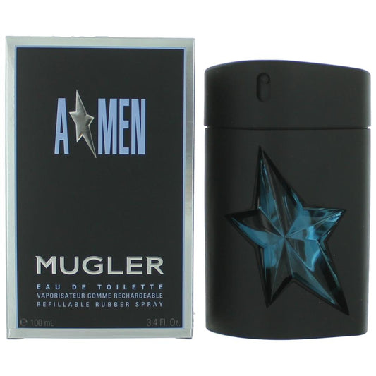 Angel by Thierry Mugler, (A*men) 3.4oz EDT Refillable Rubber Spray men