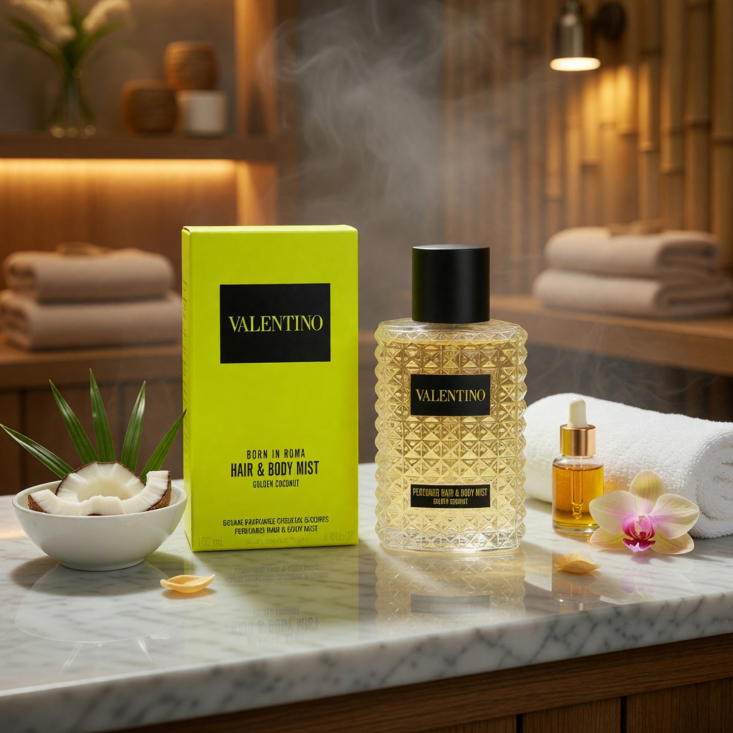 Valentino Born in Roma Golden Coconut, 3.4oz Hair & Body Mist women