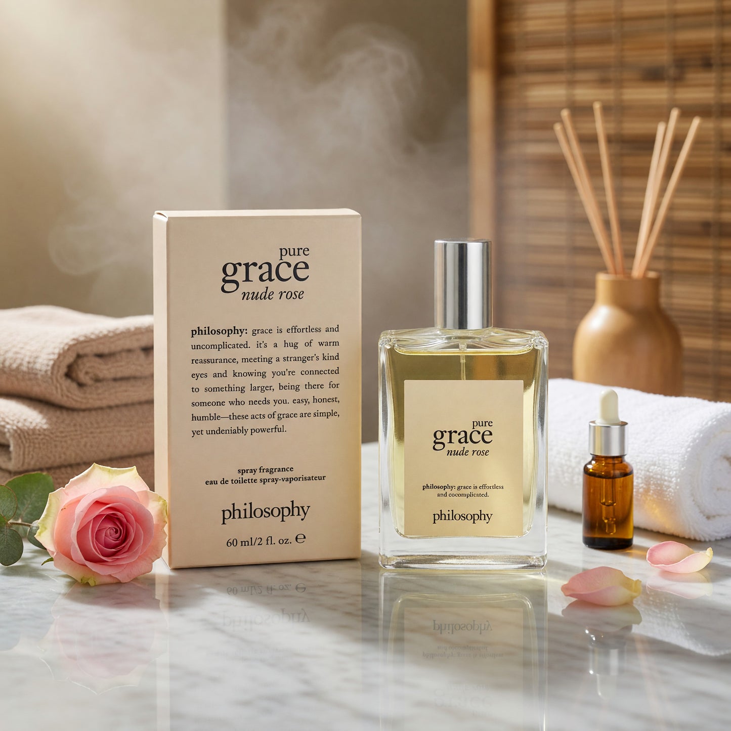 Pure Grace Nude Rose by Philosophy, 2 oz EDT Spray for Women