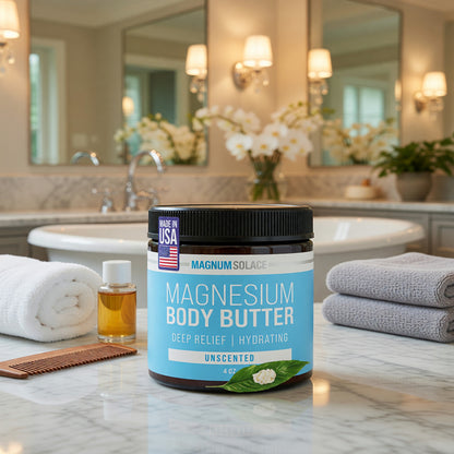 Magnesium Body Butter by Magnum Solace, 5 oz Body Butter - Unscented  - Unscented