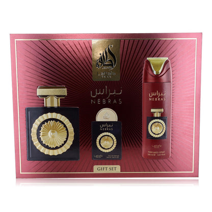 Nebras by Lattafa, 3 Piece Gift Set for Unisex