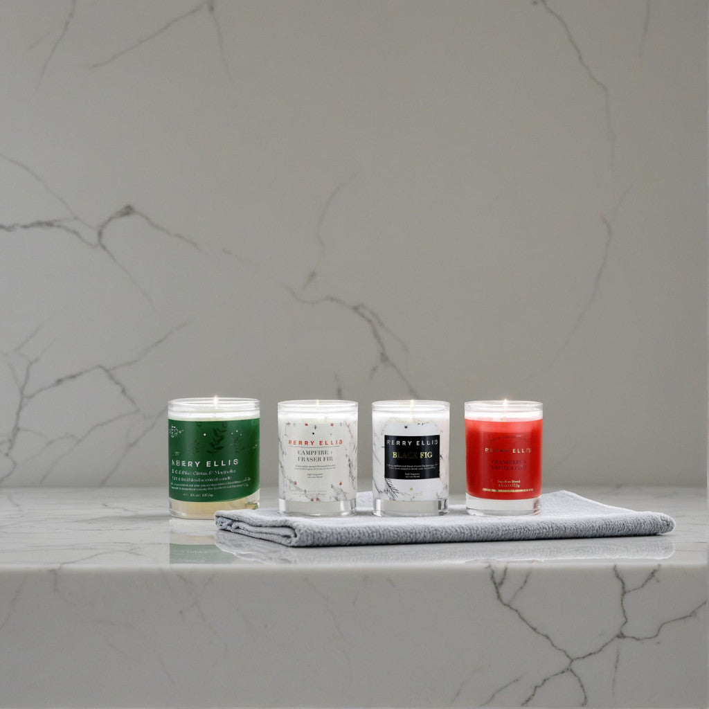 Perry Ellis Joy Coffret by Perry Ellis, 4 Piece Variety Candle Set - Set