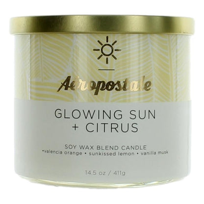 Aeropostale 14.5 oz Soy Wax Blend 3 Wick Candle - Glowing Sun & Citrus - Glowing Sun & Citrus