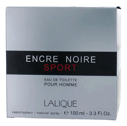 Encre Noire Sport by Lalique, 3 oz EDT Spray for Men