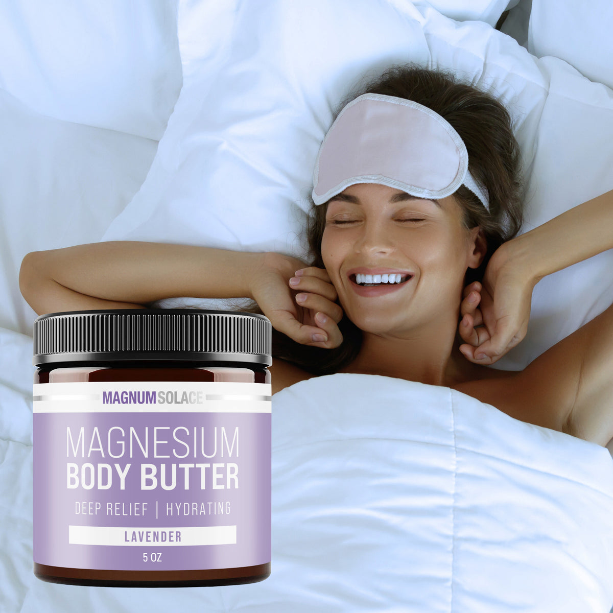 Magnesium Body Butter by Magnum Solace, 5 oz Body Butter - Lavender - Lavender