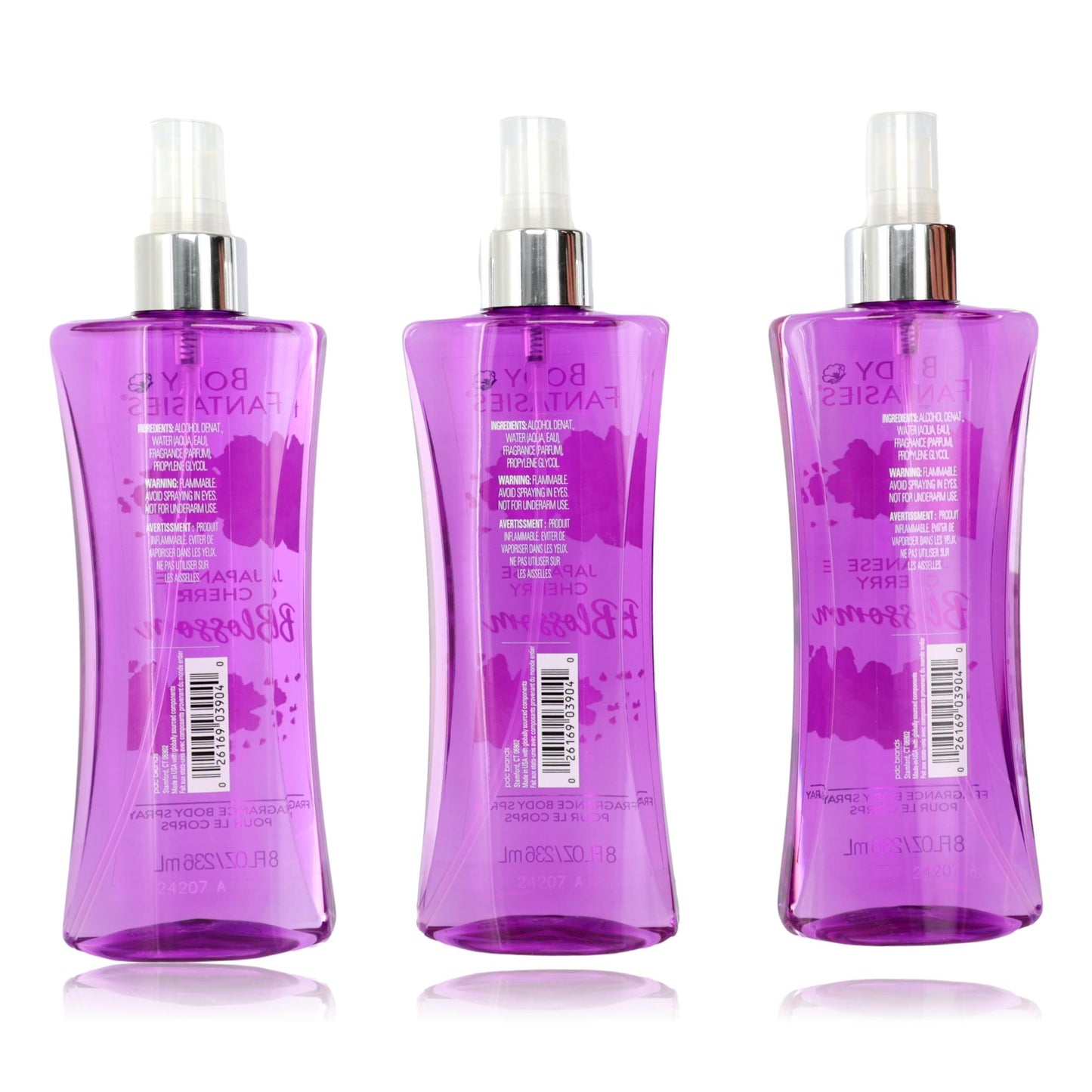 Japanese Cherry Blossom by Body Fantasies, 3 Pack 8oz Fragrance Body Spray women