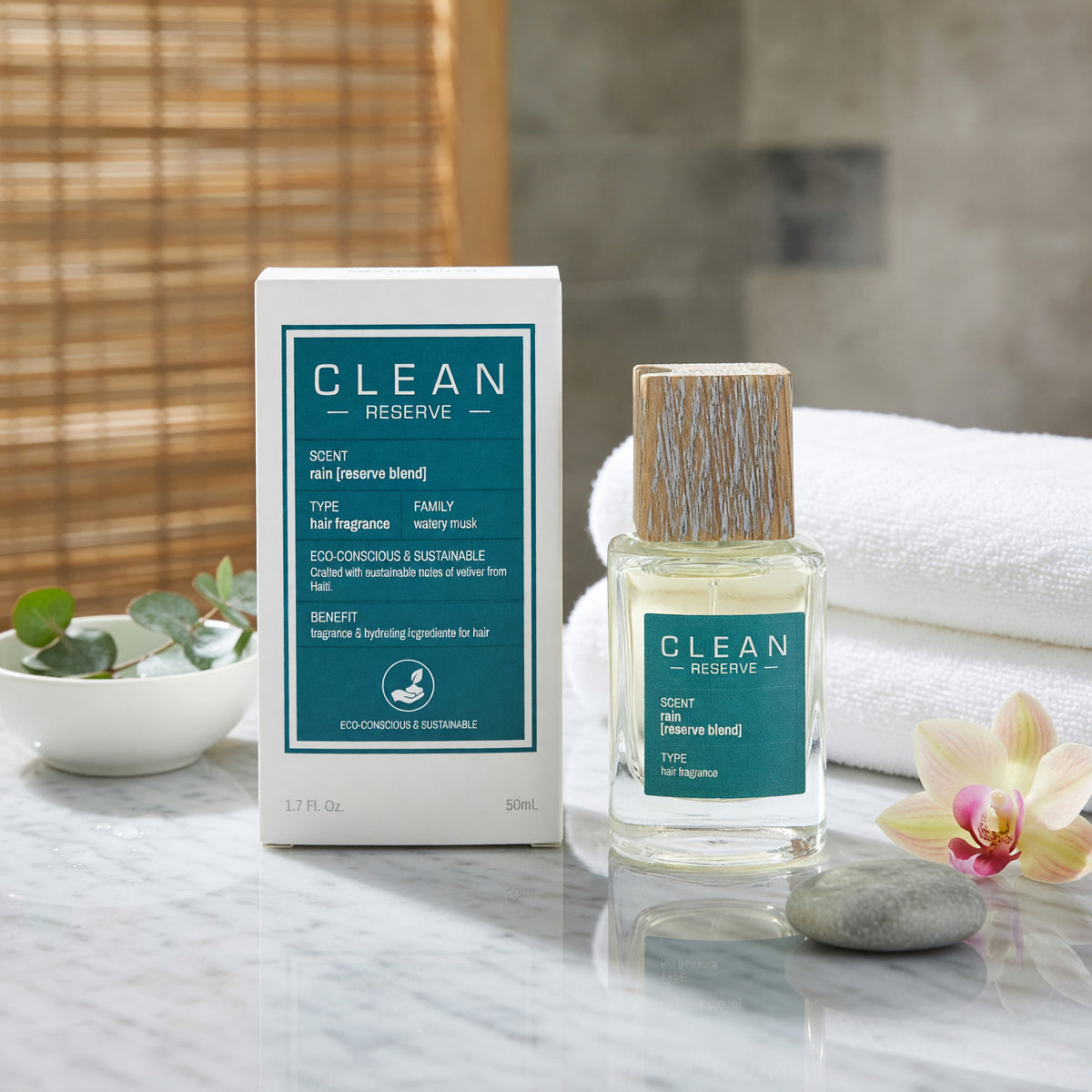 Clean Rain Reserve Blend by D'lish, 1.7 oz Hair Fragrance For Women  