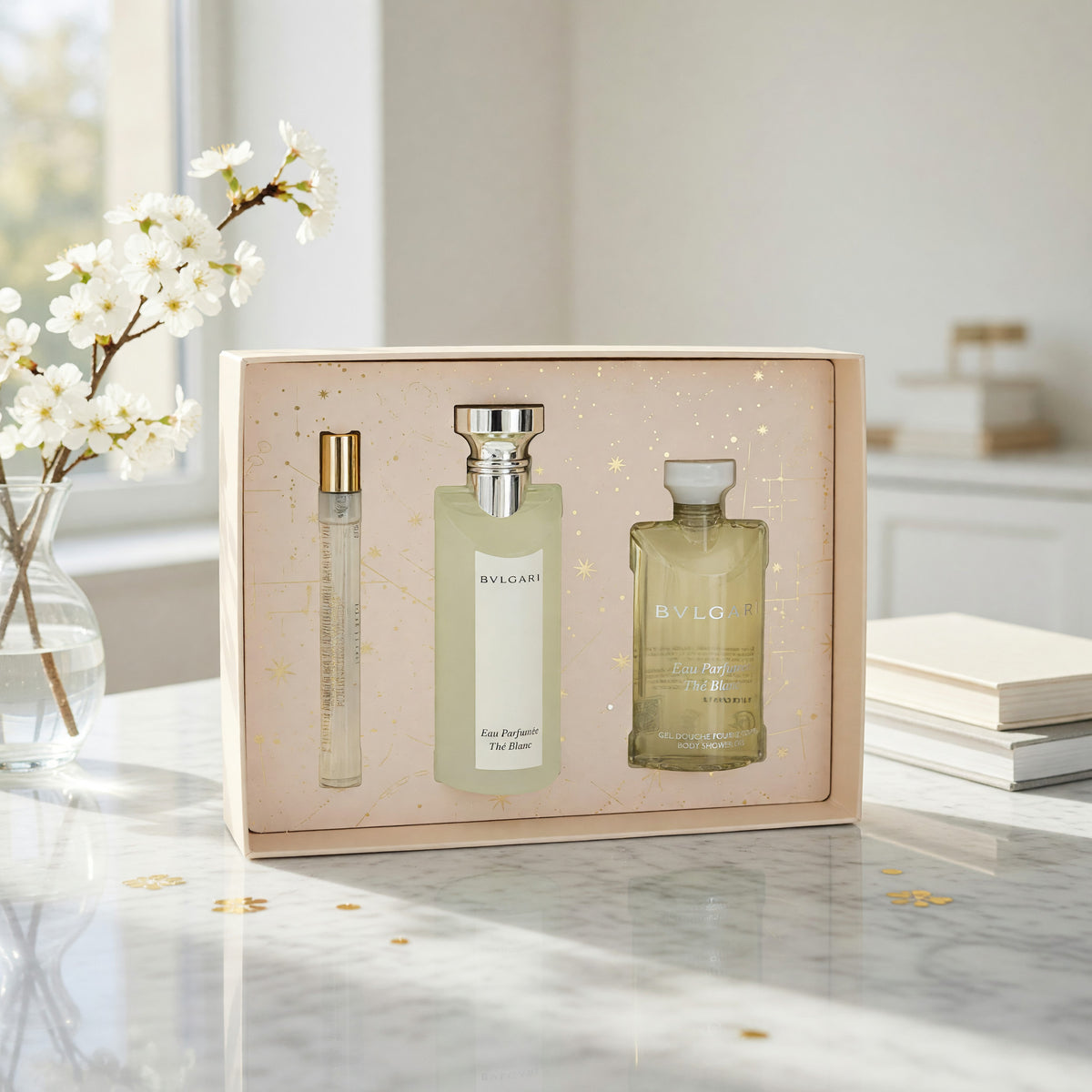 Eau Parfumée Thé Blanc by Bvlgari 3-Piece EDT Gift Set For Unisex