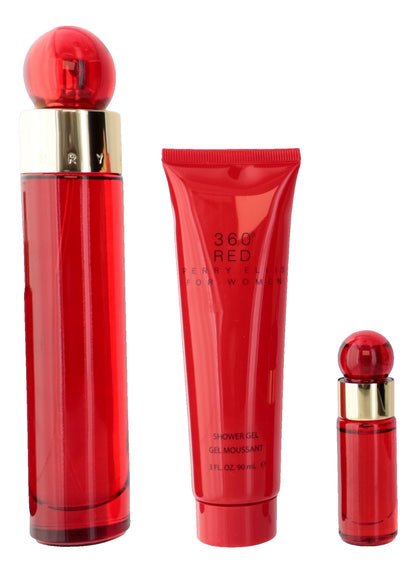 Perry Ellis 360 Red by Perry Ellis, 4 Piece Gift Set for Women 