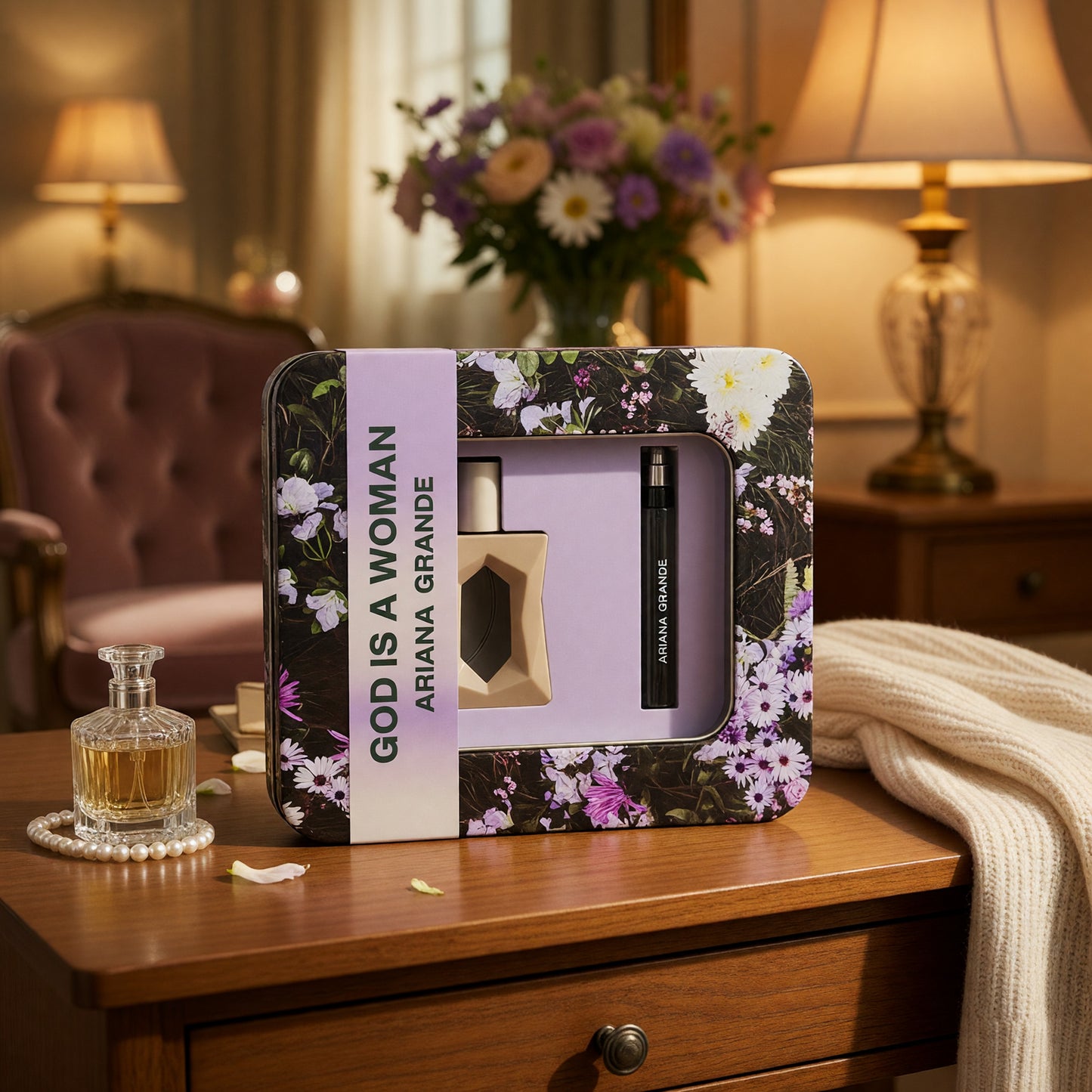 God Is A Woman by Ariana Grande, 2 Piece Gift Set for Women.