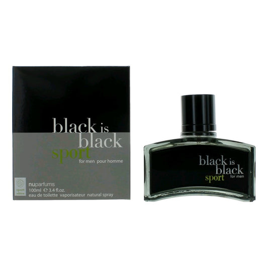Black is Black Sport by NuParfums, 3.4 oz EDT Spray for Men