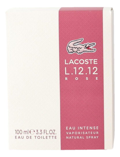 Lacoste L. 12.12 Rose by Lacoste, 3.3 oz EDT Spray for Women