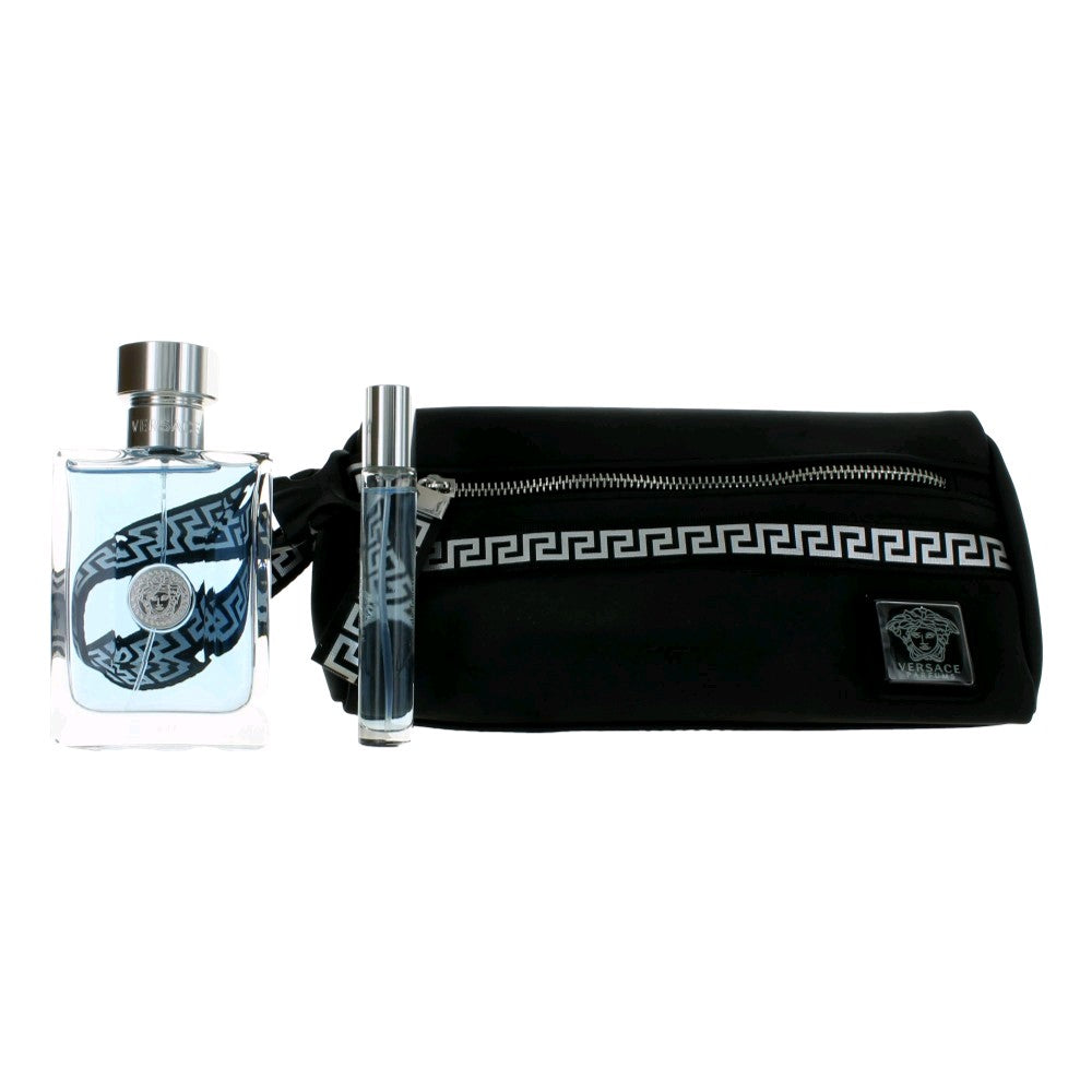 Versace Pour Homme by Versace, 3 Piece Gift Set for Men