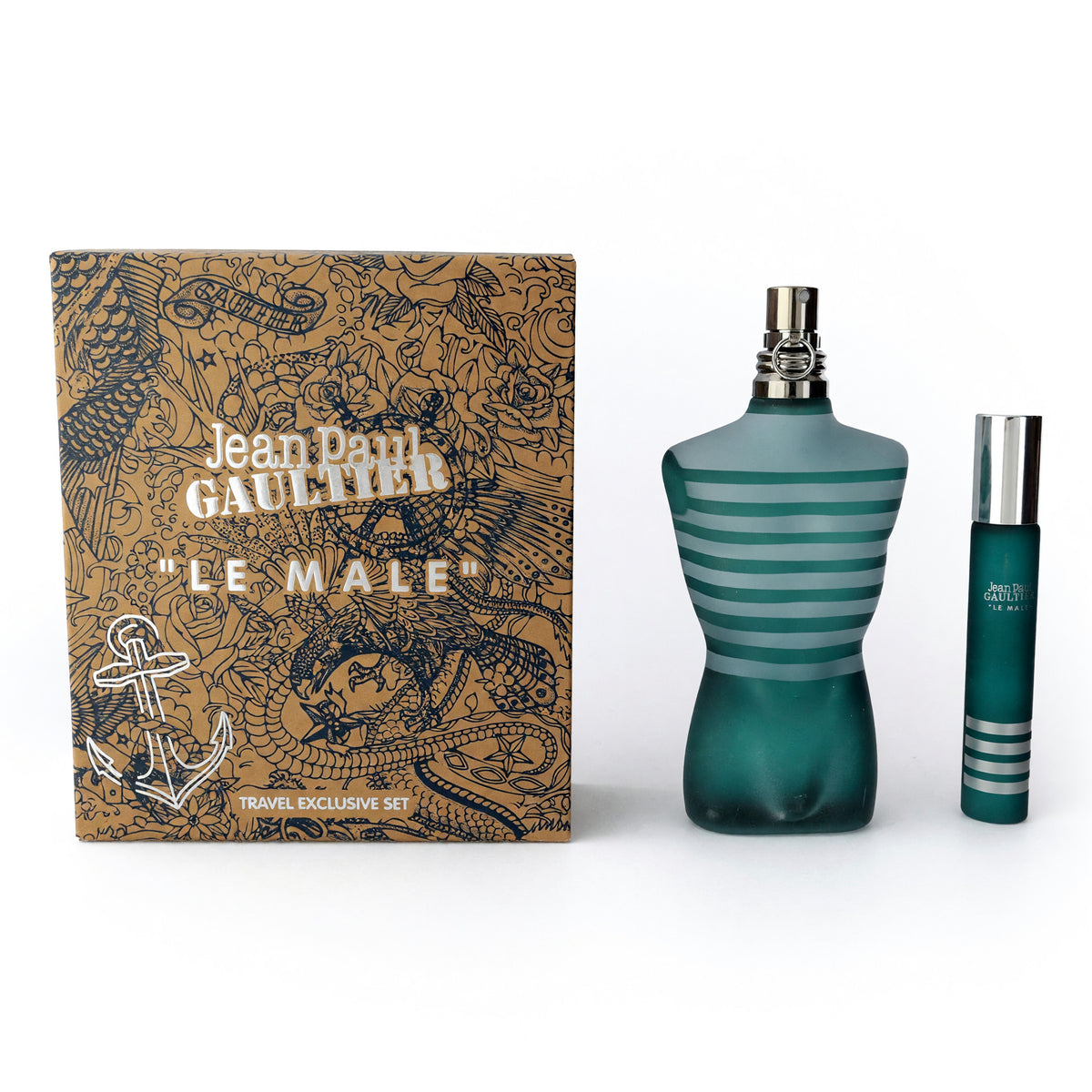 Jean Paul Gaultier Le Male by JPG, 2 Piece Gift Set men with Travel