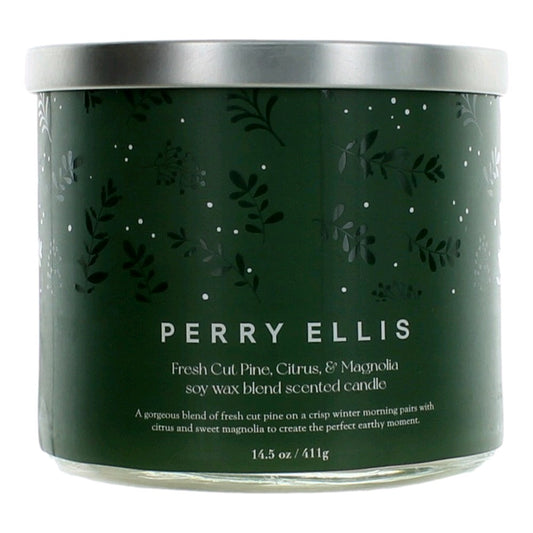 Perry Ellis 14.5 oz Soy Wax Blend 3 Wick Candle - Cut Pine