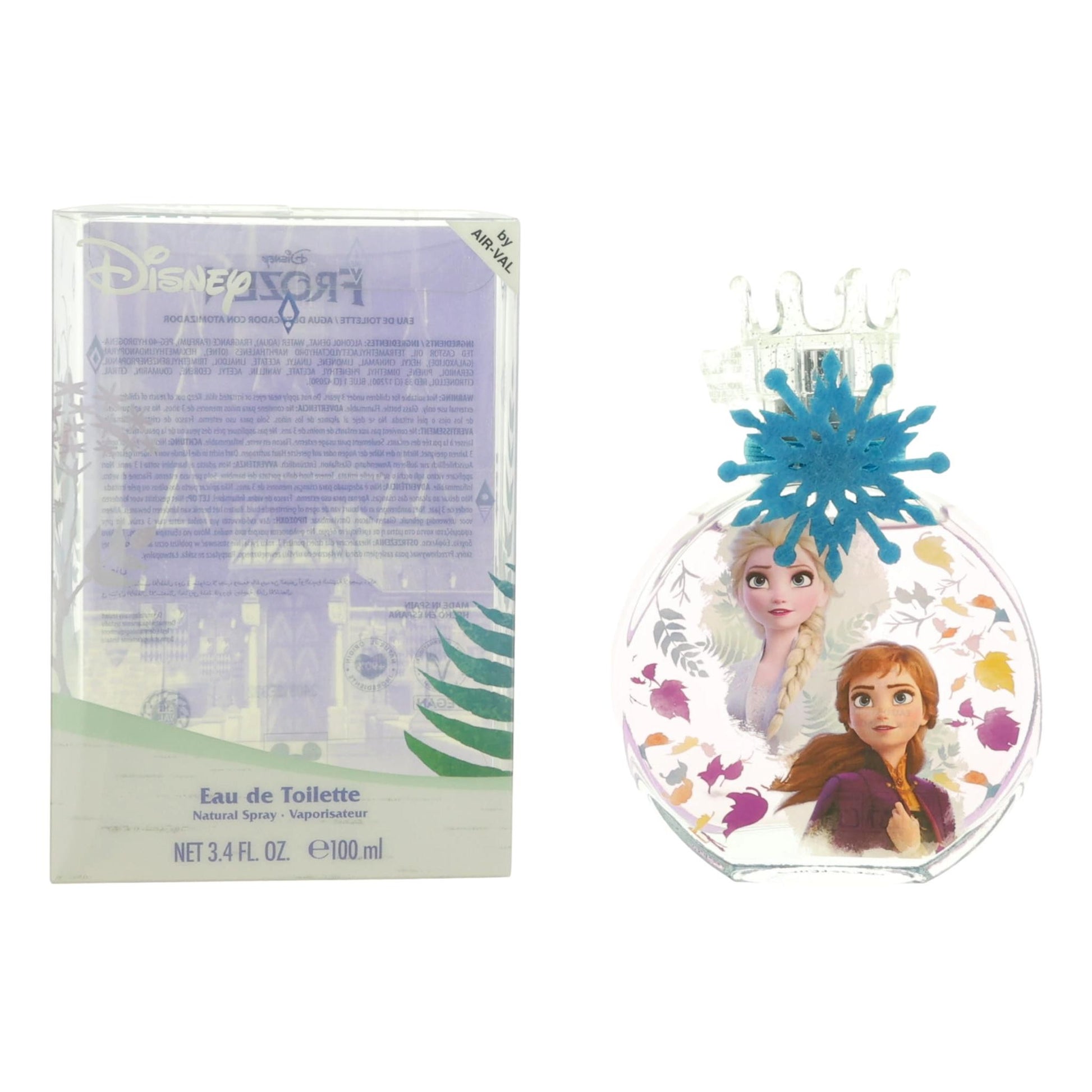 Frozen II by Disney, 3.4 oz EDT Spray for Women with Charm.
