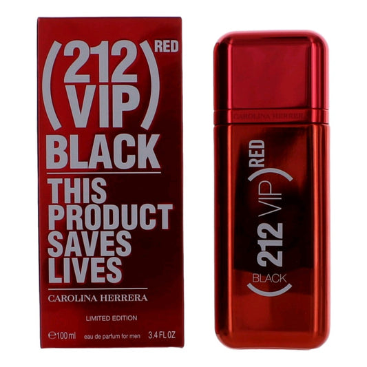 212 VIP Black RED Limited Edition by Carolina Herrera, 3.4oz EDP Spray men