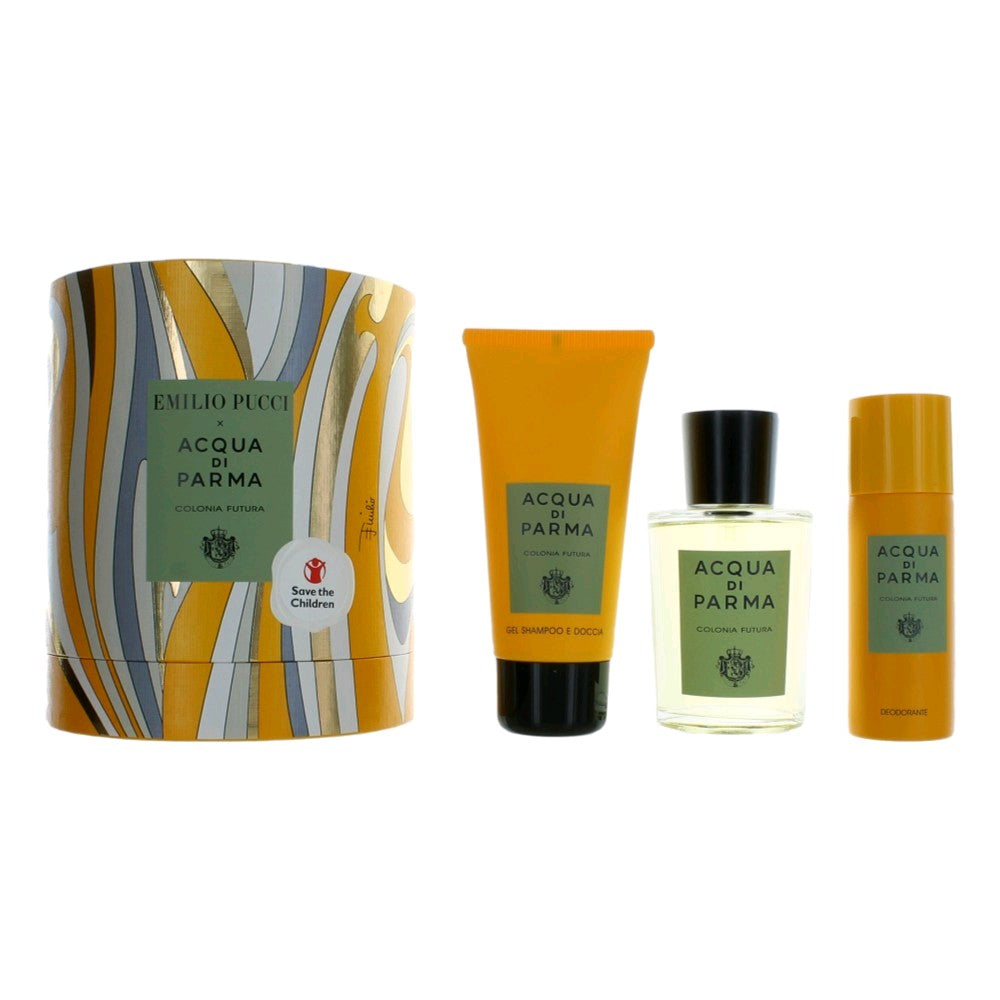 Acqua Di Parma x Emilio Pucci Colonia Futura, 3 Piece Gift Set for Unisex