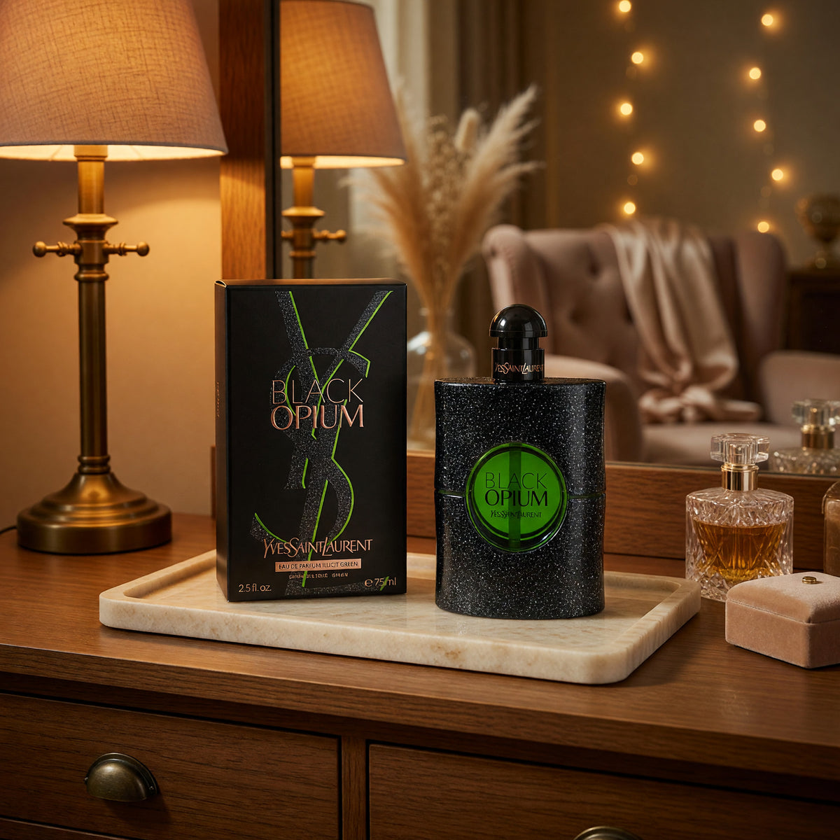 Black Opium Illicit Green by Yves Saint Laurent, 2.5 oz EDP for Women 