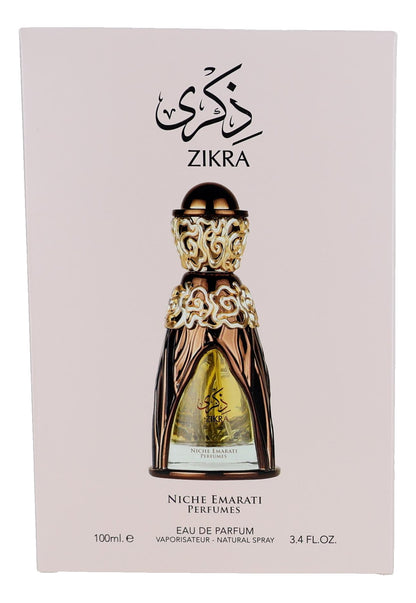 Niche Emarati Zikra by Lattafa, 3.4 oz EDP for Unisex