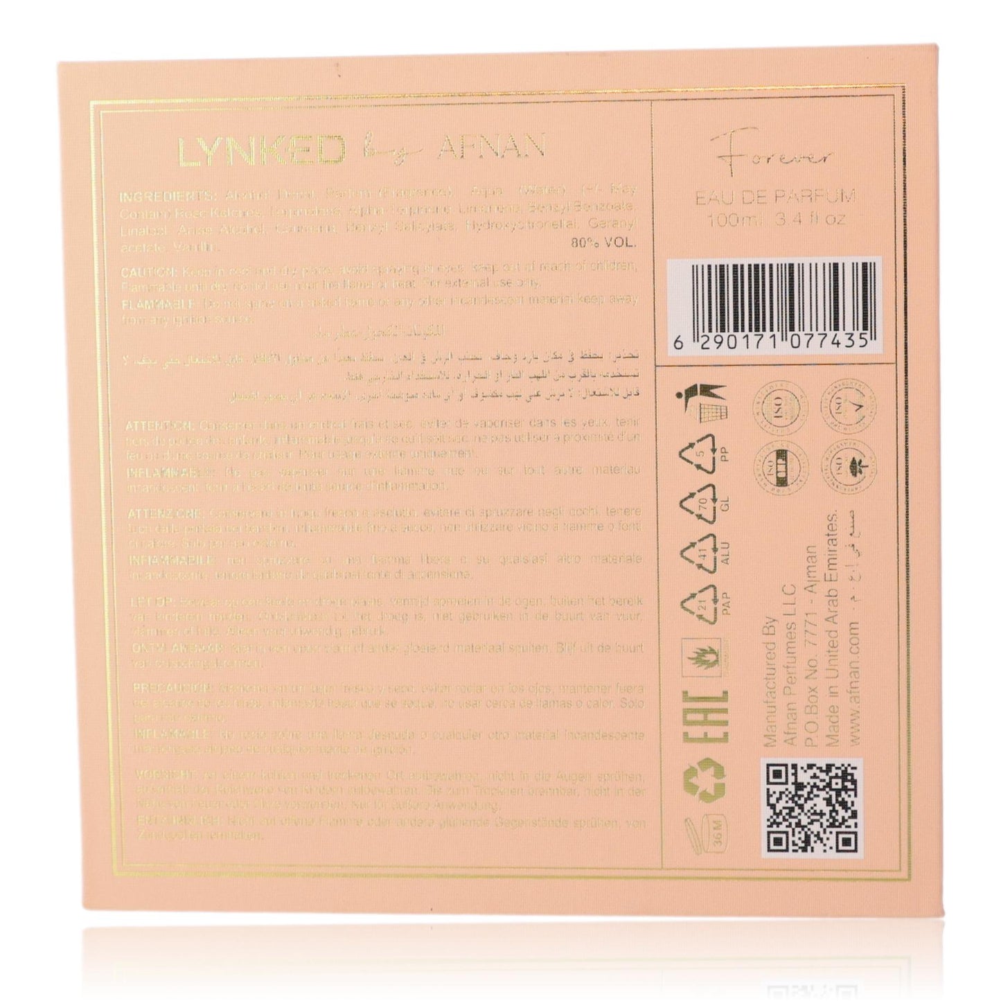  Lynked Forever by Afnan, 3.4 oz EDP spray for Women