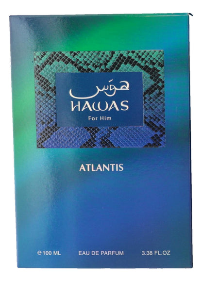 Hawas Atlantis by Rasasi, 3.3 oz EDP spray for Men 