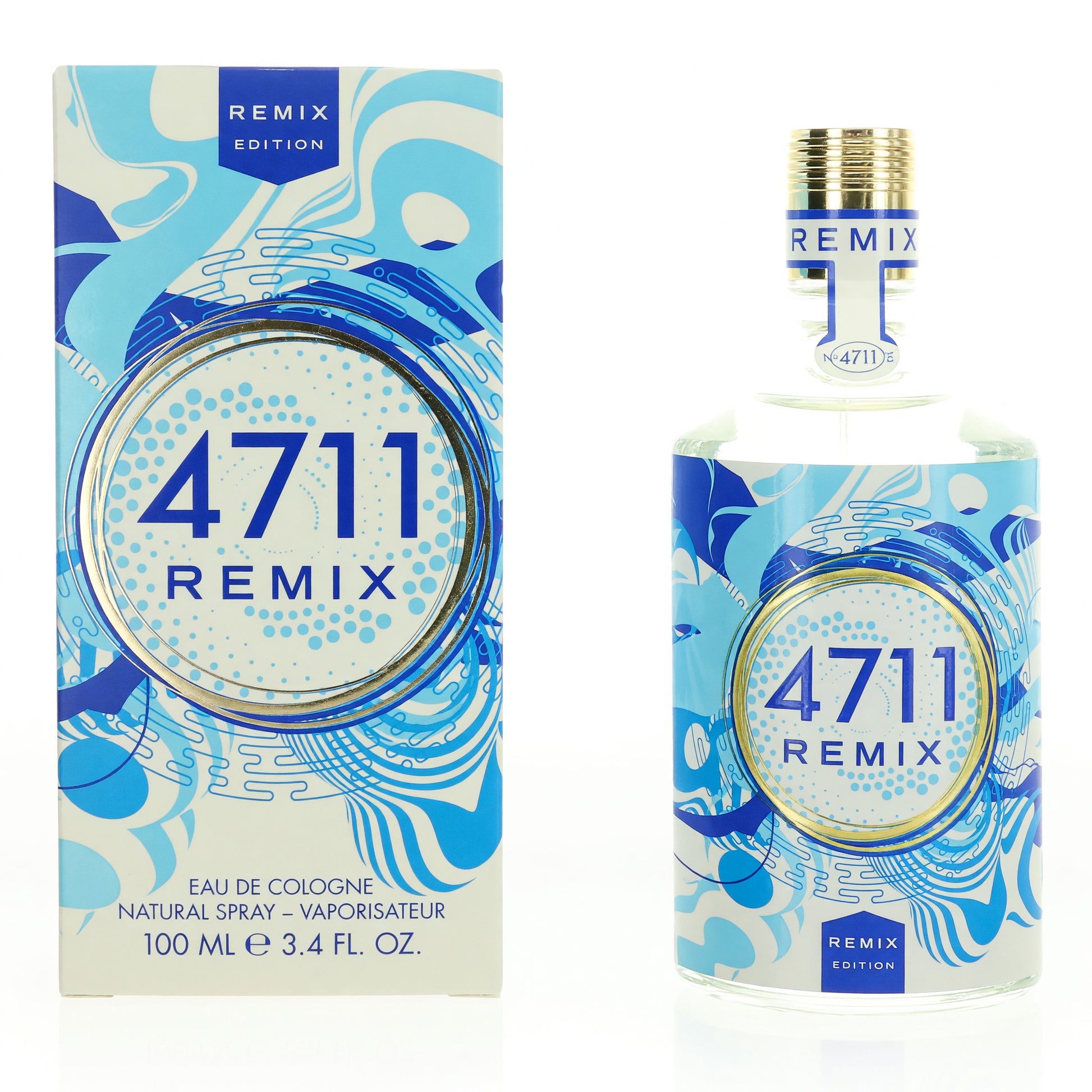 4711 Remix Sparkling Island by Muelhens, 3.4oz Eau de Cologne Spray for Unisex