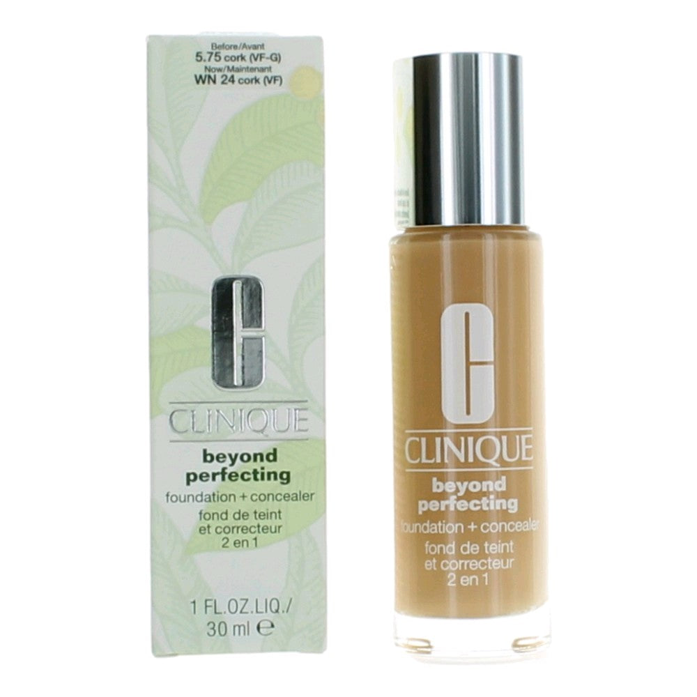 Clinique Beyond Perfecting by Clinique, 1oz Foundation + Concealer - WN 24 Cork - WN 24 Cork