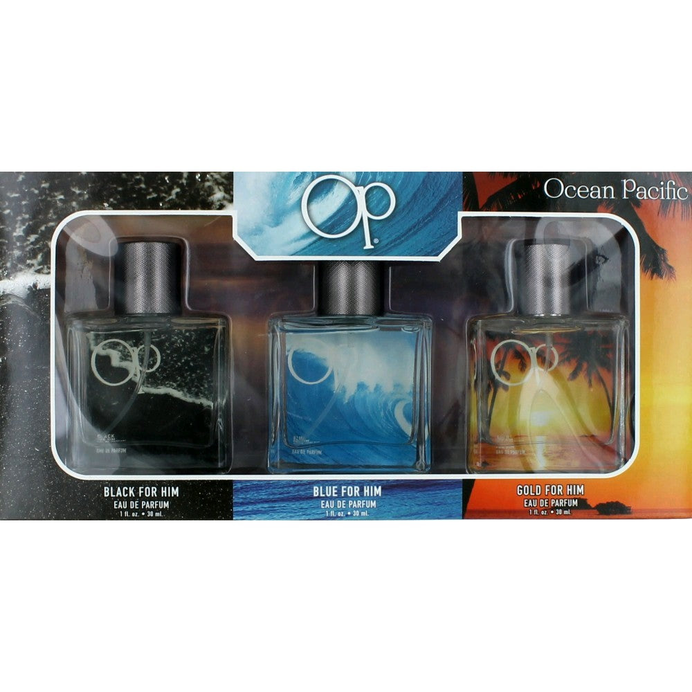 OP by Ocean Pacific, 3 Piece Fragrance Gift Collection for Men