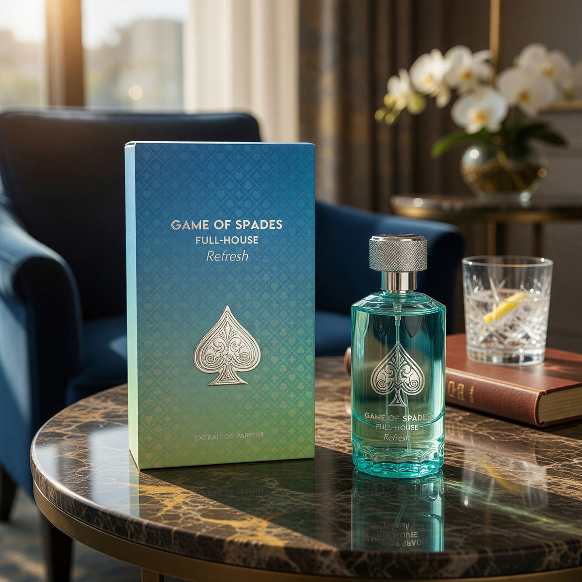 Game of Spade Full House Refresh, 3.4oz Extrait De Parfum Spray for Unisex