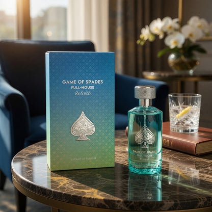 Game of Spade Full House Refresh, 3.4oz Extrait De Parfum Spray for Unisex
