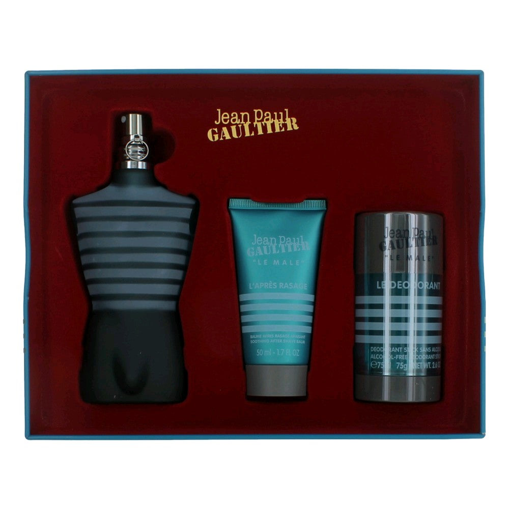 Jean Paul Gaultier Le Male by JPG, 3 Piece Gift Set for