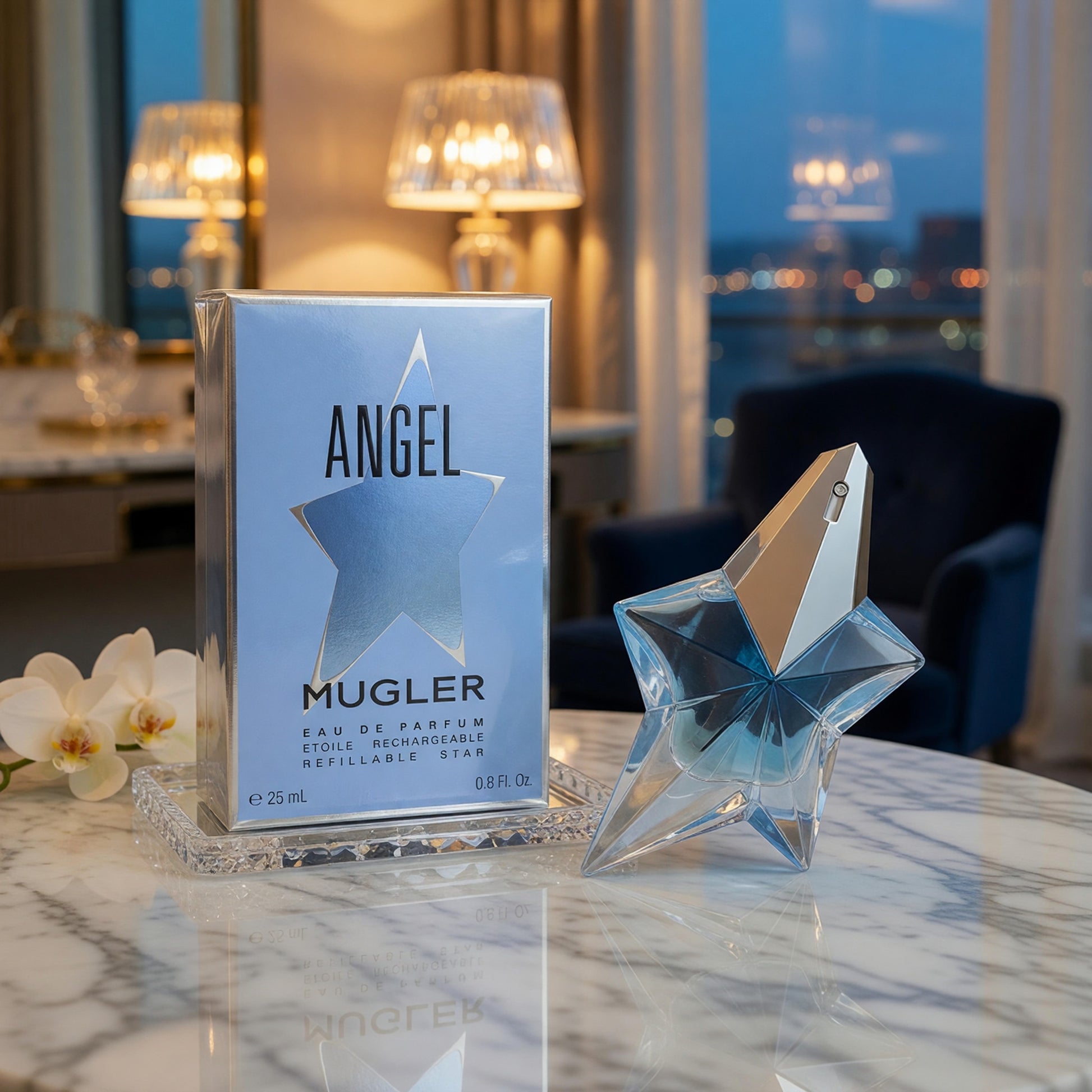 Angel by Thierry Mugler, 0.8 oz EDP Spray Refillable for Women
