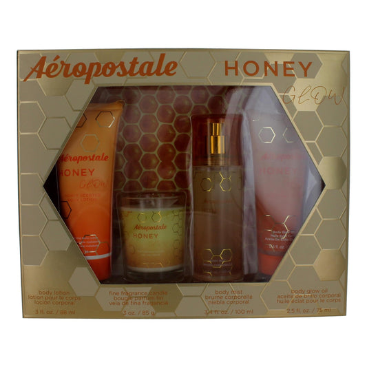 Aeropostale Honey Glow by Aeropostale, 4 Piece Gift Set for Women