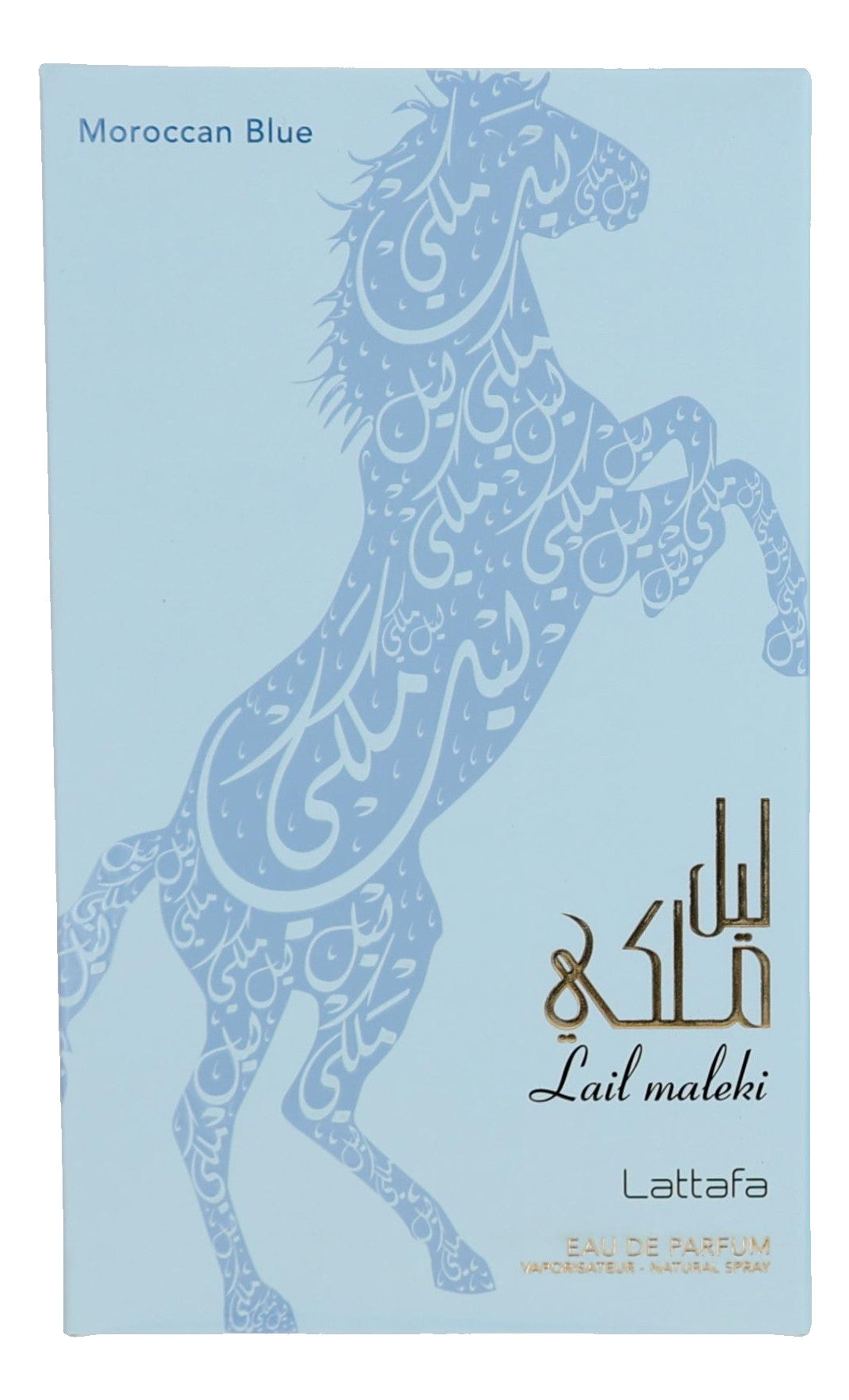 Lail Maleki Moroccan Blue by Lattafa, 3.4 oz EDP Spray for Men