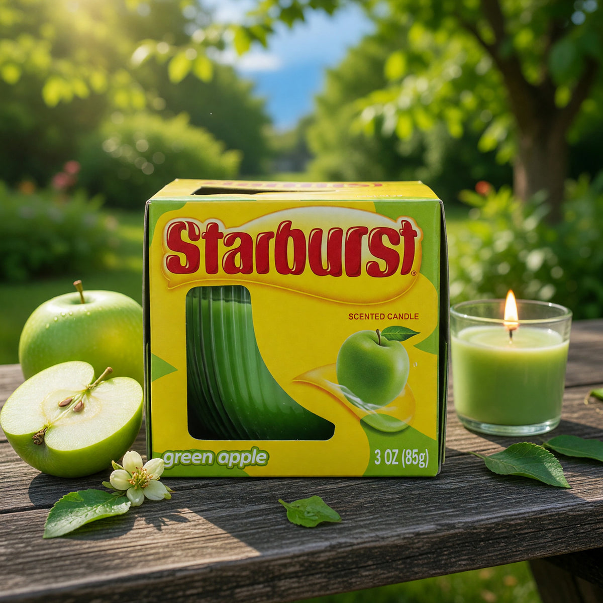 Starburst Scented Candle 3 oz Jar - Green Apple