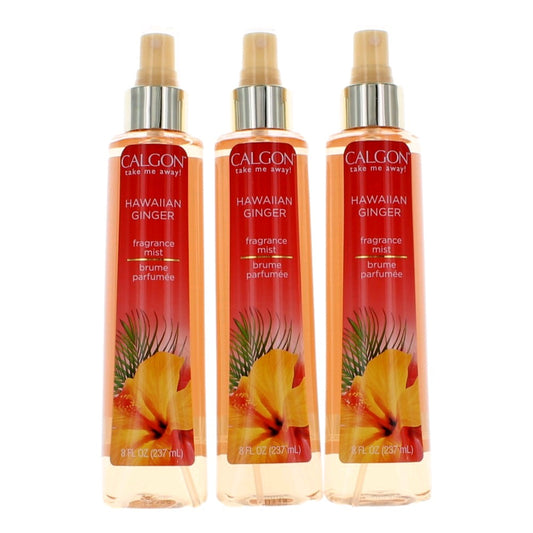 Calgon Hawaiian Ginger by Calgon, 3 Pack 8 oz Fragrance Mist for Women