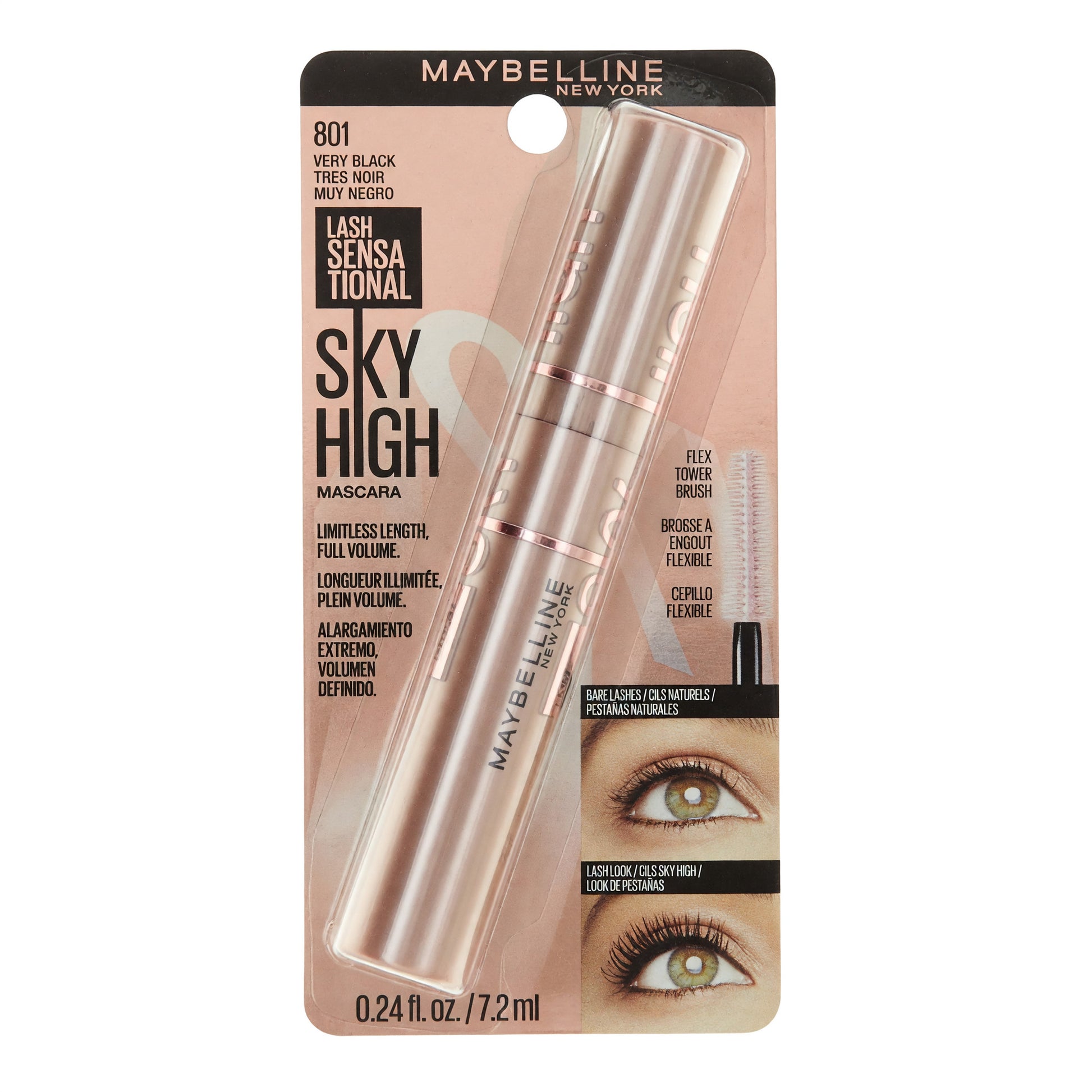 Maybelline Lash Sensational Sky High, 0.24oz Mascara - 801 Very Black