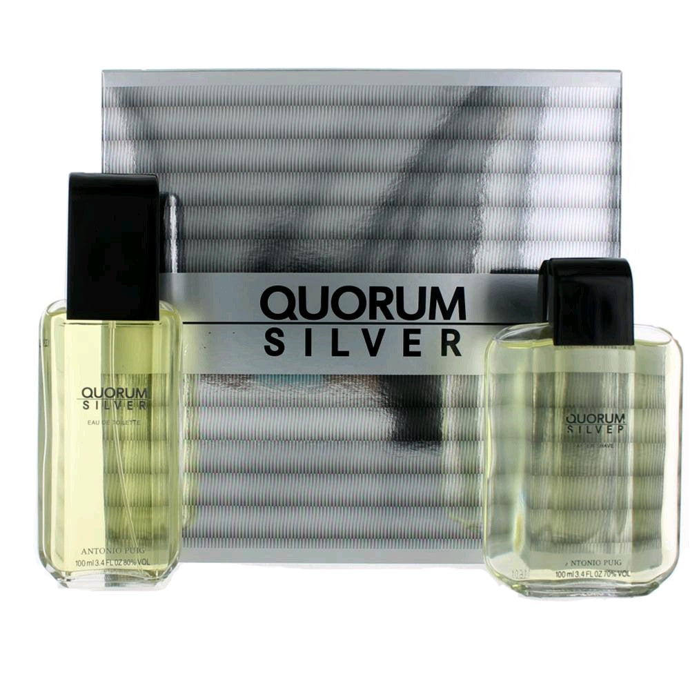 Quorum Silver by Puig, 2 Piece Gift Set for Men