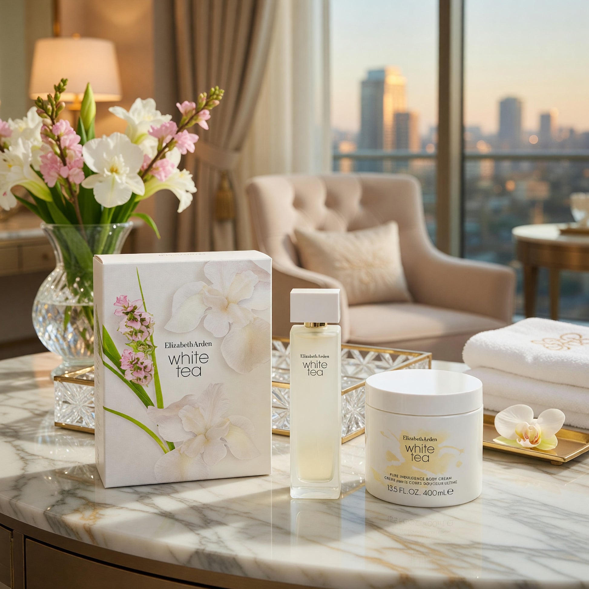 White Tea by Elizabeth Arden, 2 Piece Gift Set for Women