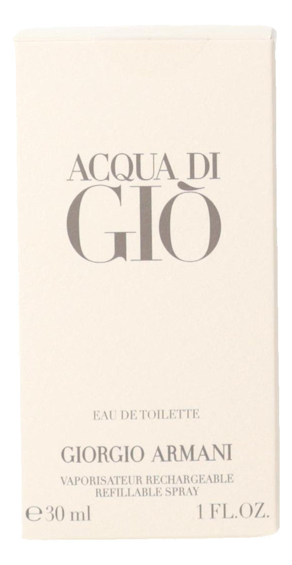 Acqua Di Gio by Giorgio Armani, 1 oz EDT Refillable Spray for Men 