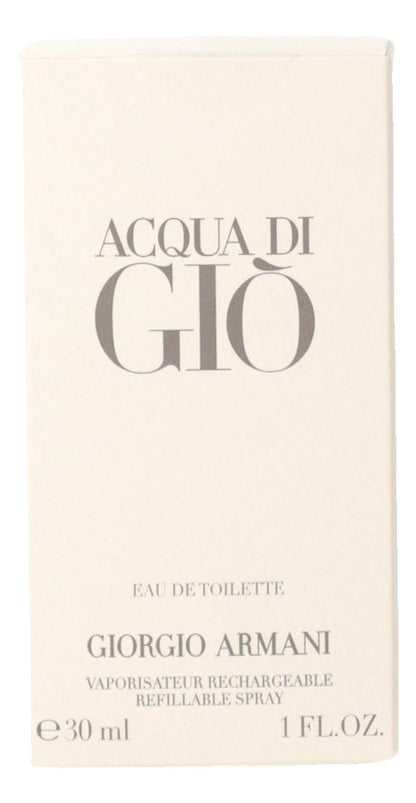 Acqua Di Gio by Giorgio Armani, 1 oz EDT Refillable Spray for Men 