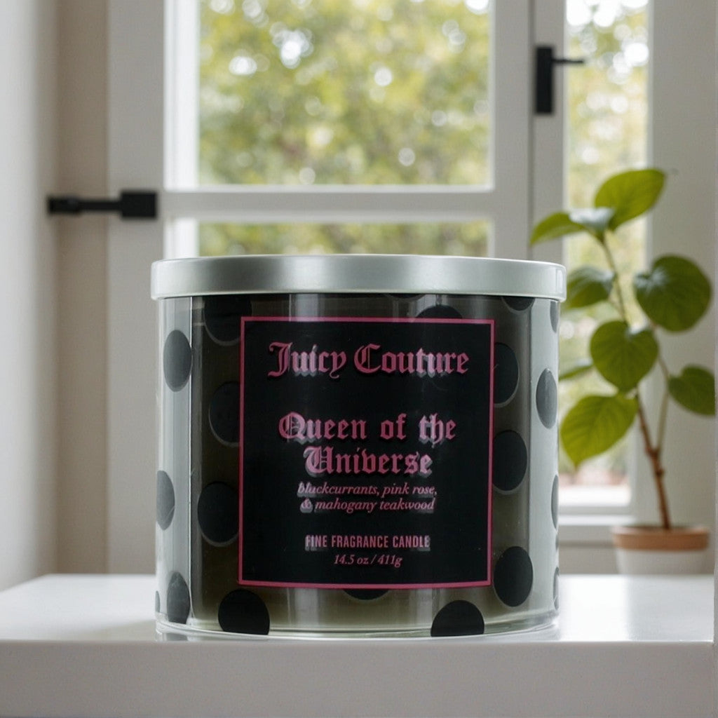Juicy Couture 14.5oz Soy Wax Blend 3 Wick Candle - Queen Of The Universe