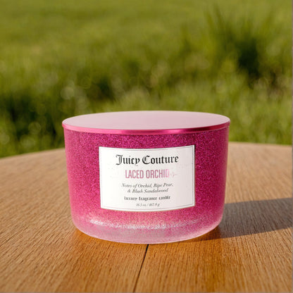 Juicy Couture 16.5 oz Soy Wax Blend 3 Wick Candle - Laced Orchid