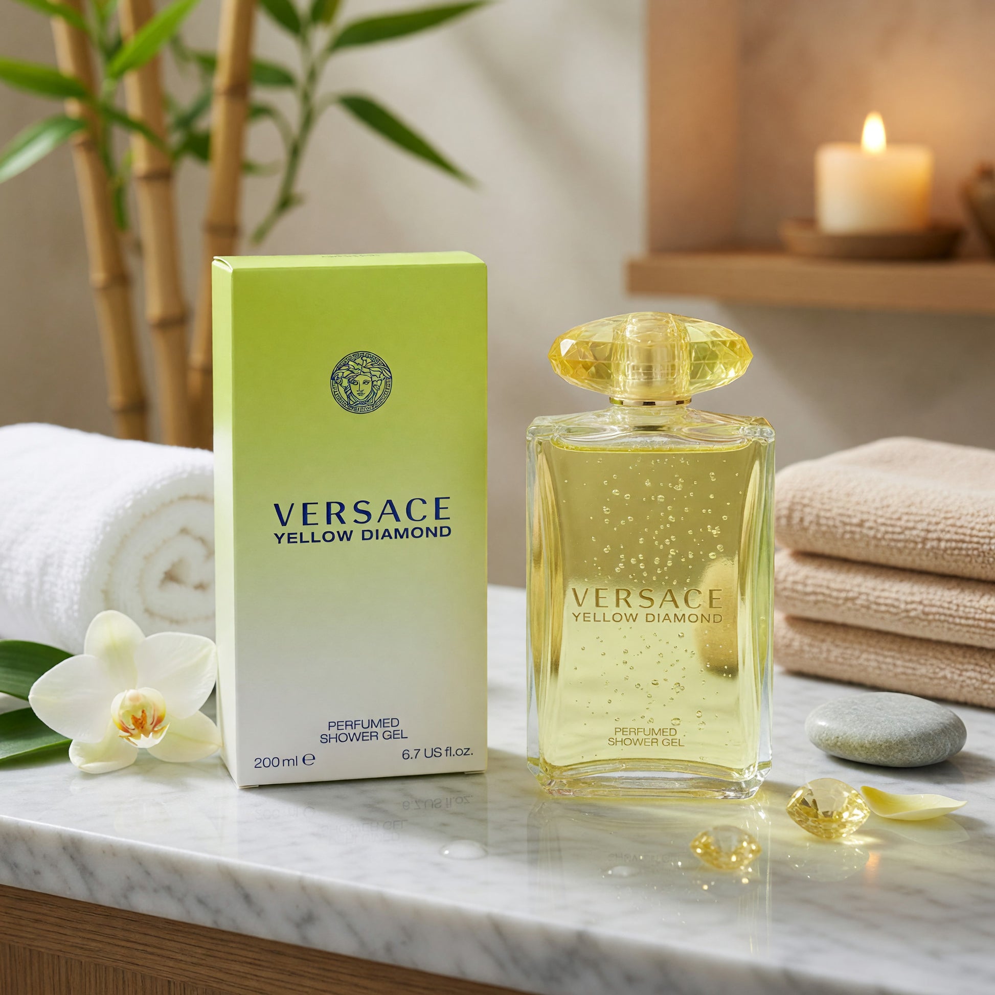 Versace Yellow Diamond by Versace, 6.7 oz Shower Gel for Women